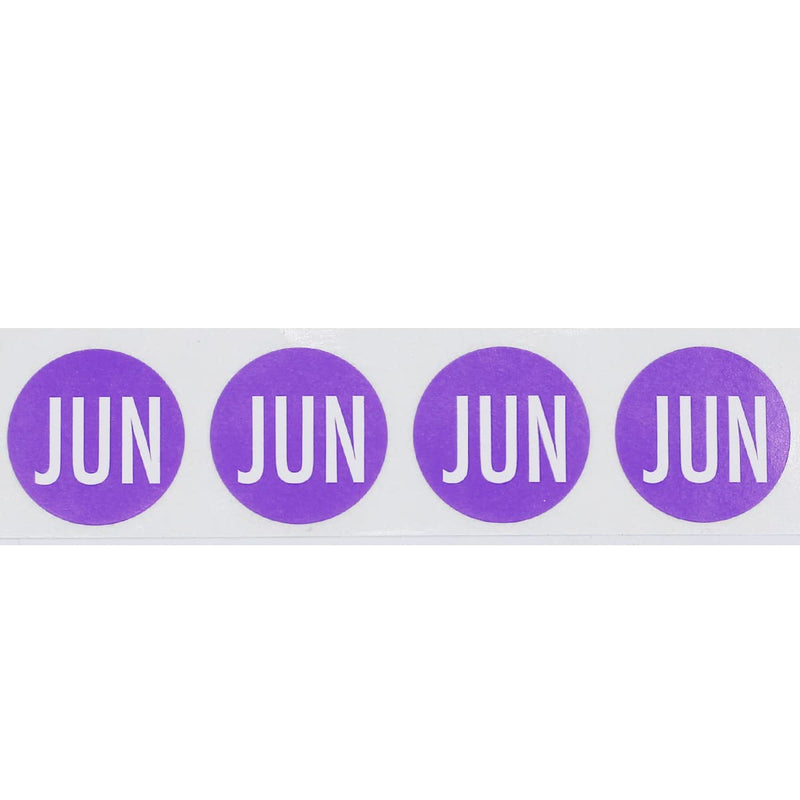 Purple June Circle Dot Stickers - 3/4 Inch Round, 500 Semi-Gloss Adhesive Labels Per Roll for Inventory, Organizing, Color Coding, and Retail Use – Made in the USA Purple June