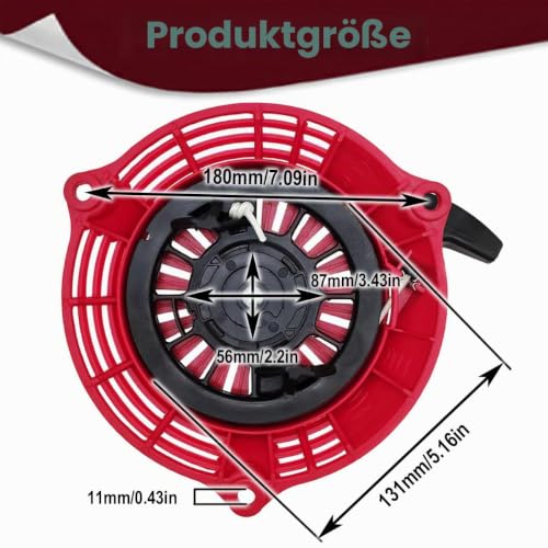 GCV160 Pull Starter for Honda GCV135 EN2000 | GC135 GC160 Motor for Lawn Mower Pressure Washer Generator Parts for 5.5HP Horizontal Vertical Motor