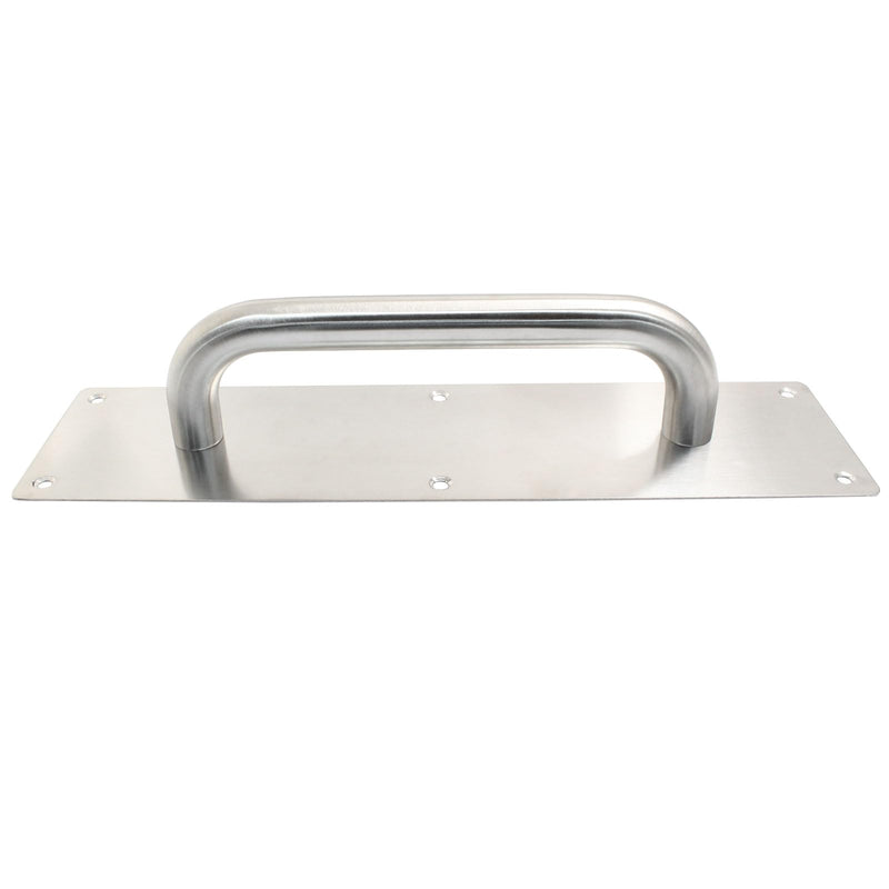 [Australia - AusPower] - Bivethoi 1Pcs Pull Push Door Plate Handle Stainless Steel Heavy Duty Barn Door Pull with Mounting Screws (Silver, 300x80mm/11.81x3.15inch Large 