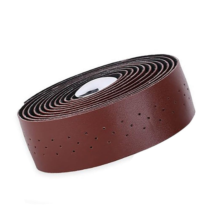 Handlebar Tape – EVA Padding Anti-Slip Grip Wraps for Road & Fixed Gear Bikes | Perforated Breathable Sweat-Absorbent Cycling Handlebar Wrap (Brown)‌