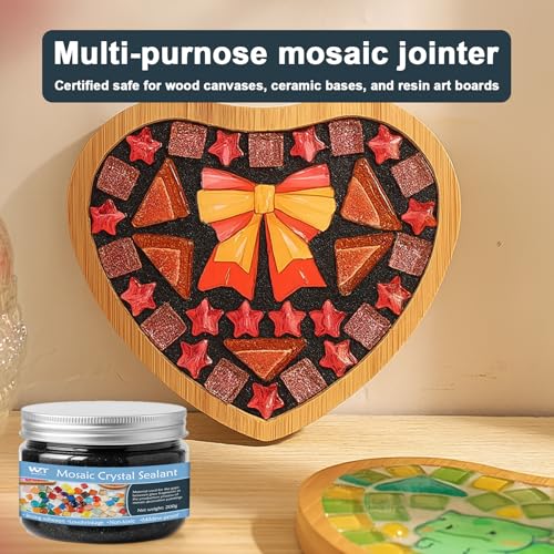 DINGSEN black quick-dry crystal tile grout for mosaic crafts, 200g package