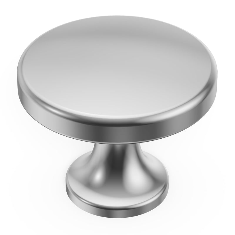 Hickory Hardware 10 Pack Solid Core Kitchen Cabinet Knobs, Luxury Cabinet and Dresser Knobs, Handle Pulls for Doors & Drawers, 1-3/8 Inch, Chrome, Forge Collection 1-3/8 Inch Diameter