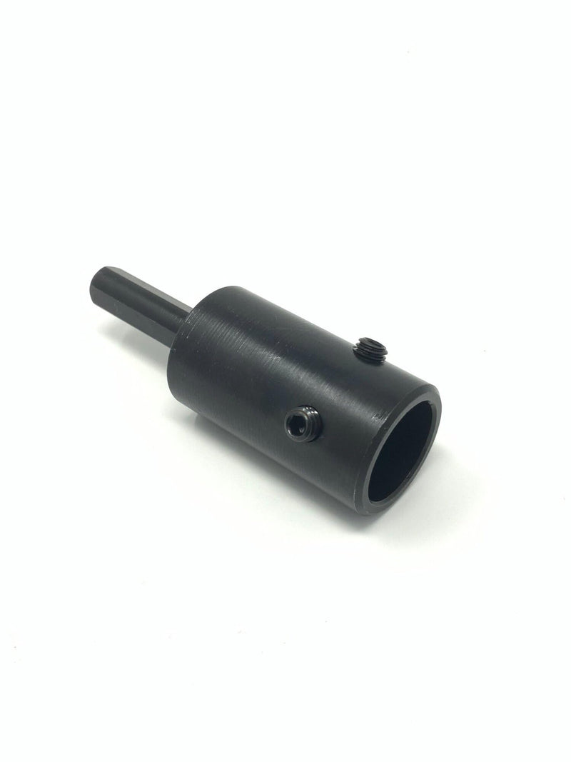 Made in USA - 3/8" Drive Flat Round Chuck - Annular Cutter Bit Adapter Tool with 3/4" Female Shank fits Weldon - for Drill Press & Milling Machines