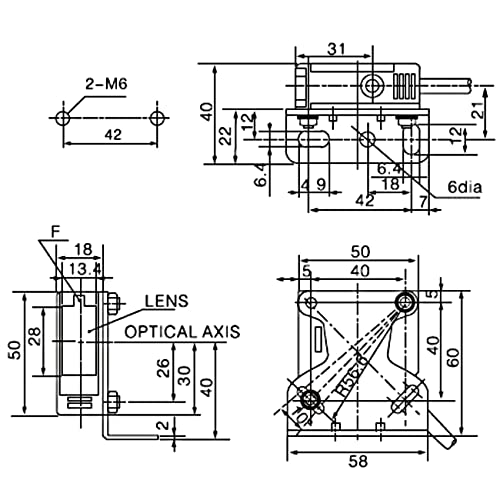 Heschen Photoelectric Switch E3JK-R4M2 AC 90-250V Feedback Reflection Type Detection Distance 4 m with Reflector Panel