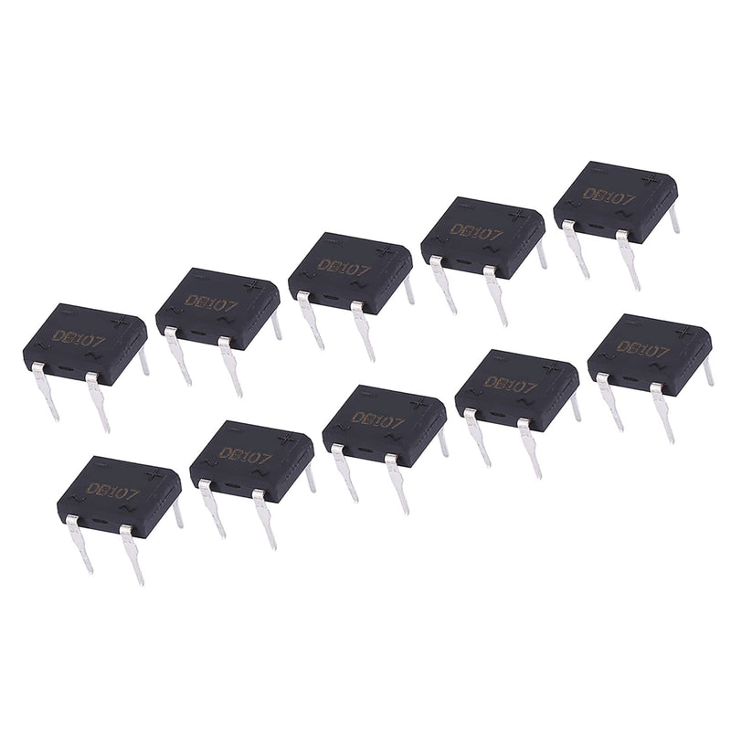 [Australia - AusPower] - DEWIN Bridge Rectifier, DB107 1A 1000V Bridge Rectifier Lead Diode for Household Appliances Industrial Electronic Circuit (Pack of 10) 