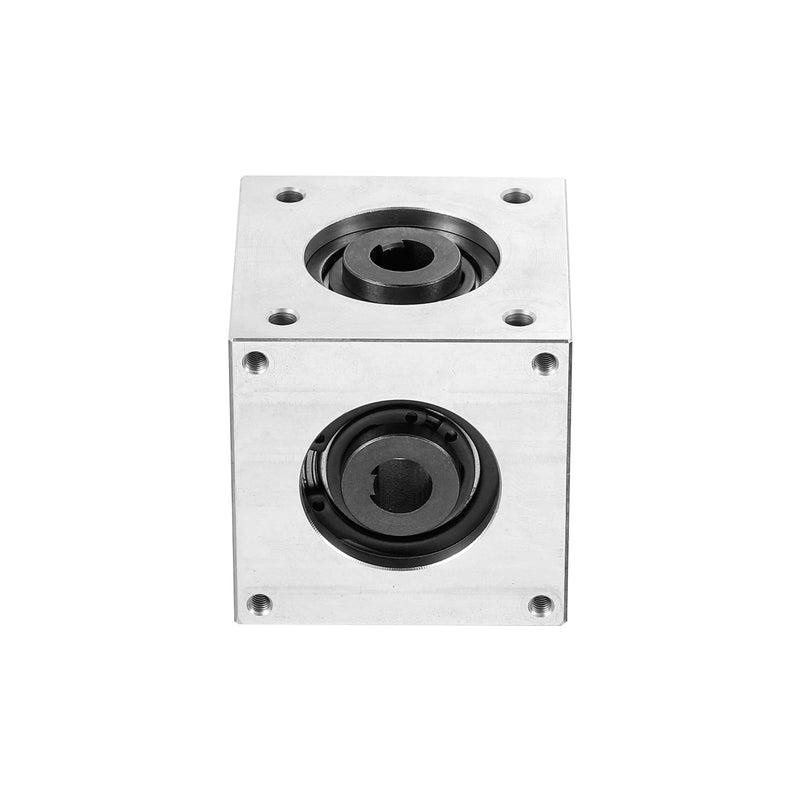 [Australia - AusPower] - uxcell Gear Box 90 Degree Right Angle Bevel Gearbox 1:1 Single Output Shaft 1 Module 20 Teeth Bevel Gear Aluminum Frame Simple Mechanical DIY Module 8mm Shaft(Bore with Keyway) Single Output Bore with Keyway 