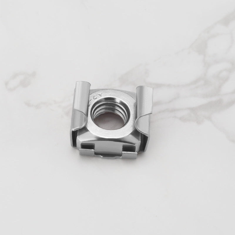 [Australia - AusPower] - 20pcs M8 Cage Nuts 304 Stainless Steel Nuts Assembly Kit for Network Cabinets Server Cabinets Electronics Casings Racks Silver M8 *1.25mm 
