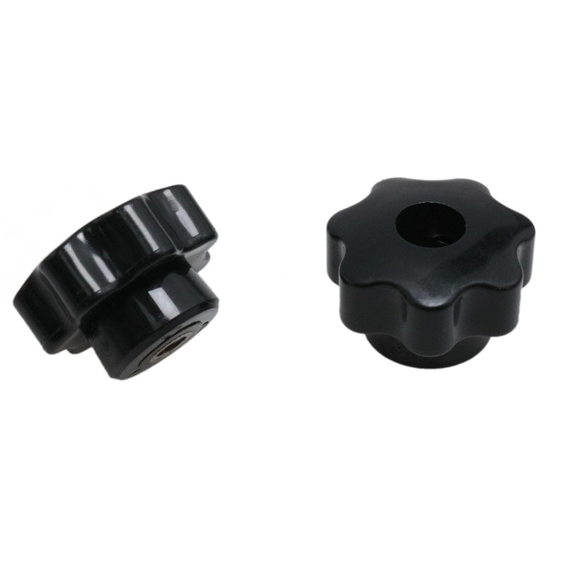 [Australia - AusPower] - M6 X 32 mm Knob Nut Female Thread Star Knob Clamping Nut Plastic Knobs T Track Knobs Black 8 PCS 