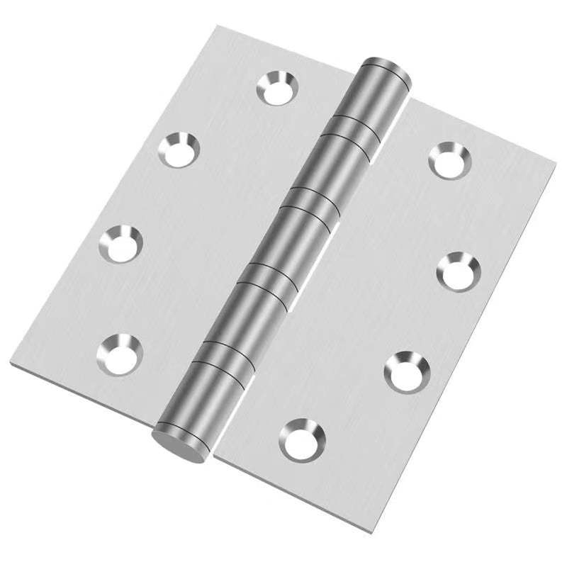 Heavy Duty Hinges,304 Stainless Steel Door Hinges 4-1/2 Inch,4.5"x 4" Ball Bearing Door Hinge with Square Corners -2 Pack (Silver) Silver