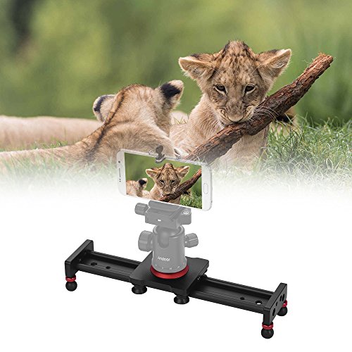 Andoer 30cm/12inch Aluminum Alloy Camera Track Slider Video Stabilizer Rail for DSLR Camera Camcorder DV Film Photography, Load up to 11Lbs