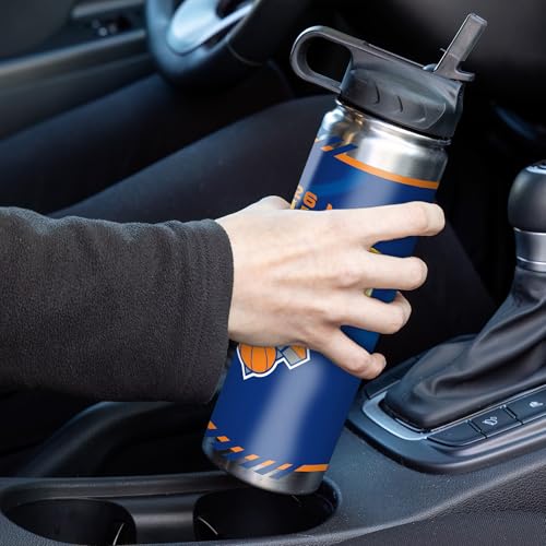 Rico Industries NBA Basketball New York Knicks 2026 NBA Champions 22oz Stainless Steel Tumbler with Lid - Great For Coffee, Tea, Water or Cocktails