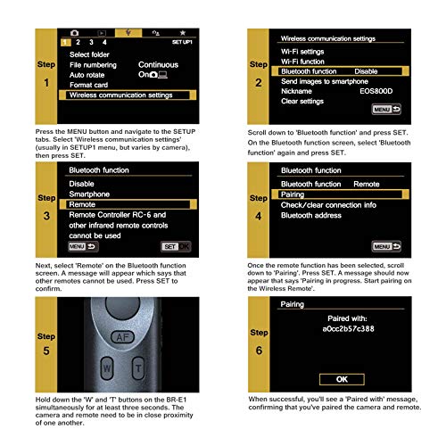 Camera Remote Control Wireless Shutter Release for Canon EOS Rebel SL2, SL3