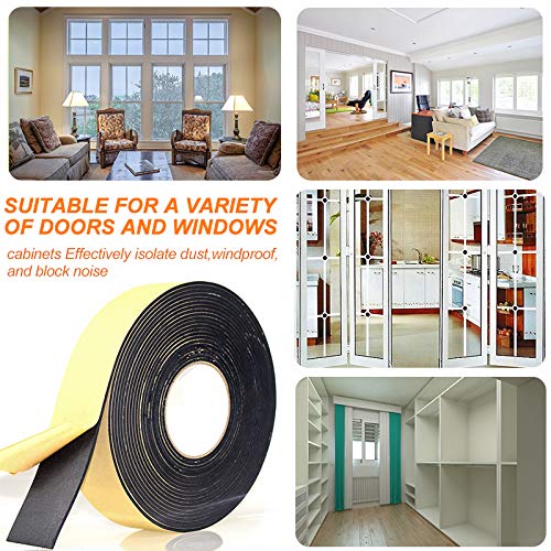 [Australia - AusPower] - Foam Insulation Tape Adhesive, Seal, Doors, Weatherstrip, Waterproof, Plumbing, HVAC, Windows, Pipes, Cooling, Air Conditioning, Weather Stripping, Craft Tape (33 Ft- 1/8" x 2") 33 Ft- 1/8" x 2" 