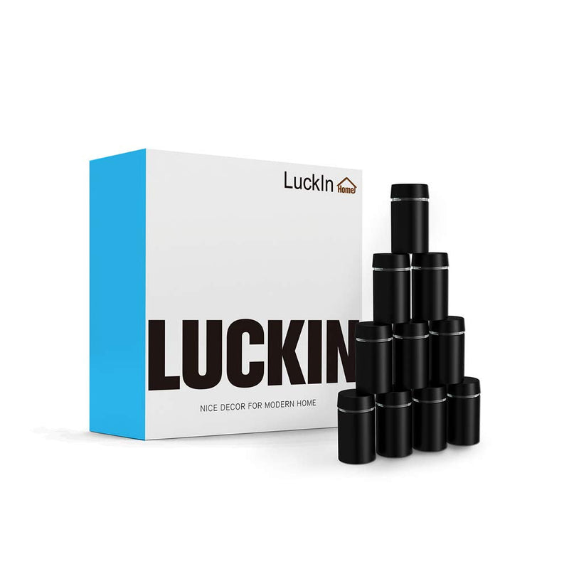 [Australia - AusPower] - LuckIn 20-Pack Standoff Screws (3/4 in. Dia x 1 in. L), Stainless Steel Standoff Mounting Hardware for Acrylic Signs, Black 3/4 x1 inch 