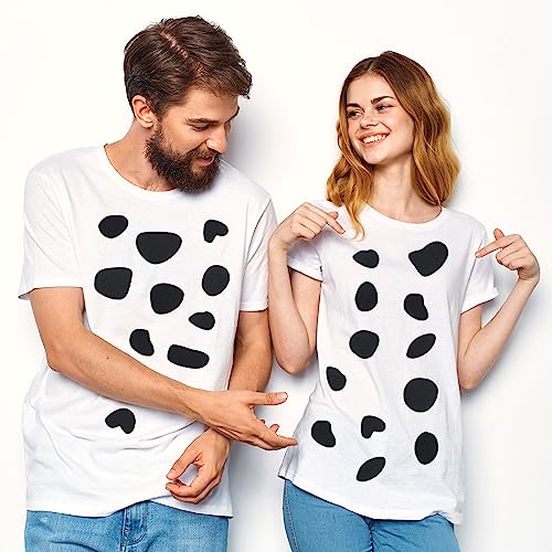 Kingdder black adhesive felt circles, self-stick Dalmation dots for DIY crafts, 720 pieces