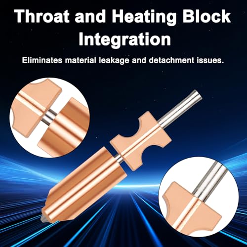 2pcs Upgraded 0.6mm Hotend Nozzles Kit for AD5X Quick-Detachable Nozzle Extruder Quick Release Nozzle Heater Block Throat Tube