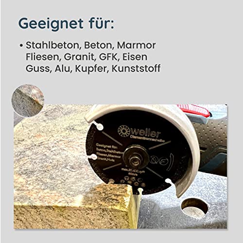 All-purpose cutting blade diamond cutting disc suitable for Bosch GWS 10.8 12 12 V 76 V-EC professional mini battery angle grinder aluminium