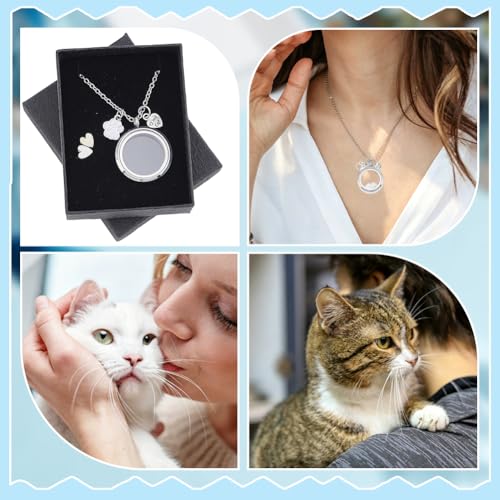 Pet Memorial Necklace Pet Hair Souvenir Necklace for Dog Memorial Jewelry that Holds Ashes Fur or Hair Clear Urn Locket Necklaces for Women Dogs Ash Vial Necklaces Pets Ashes Souvenir 23.62 Inch