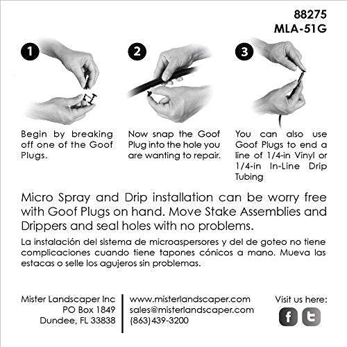 [Australia - AusPower] - Mister Landscaper MLA-51G Drip Irrigation Goof Plugs (16 Quantity) 