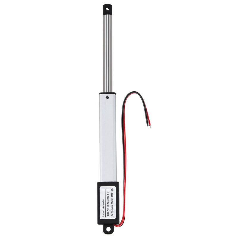 NORJIN 12V Mini Electric Linear Actuator 3" Stroke, 64N/14lbs, Speed 15mm/s, Linear Motion Actuators w/Mounting Brackets, for Sofa, TV, Table, Cabinets, Window Opener, Robotics, Home Automation 3 Inch