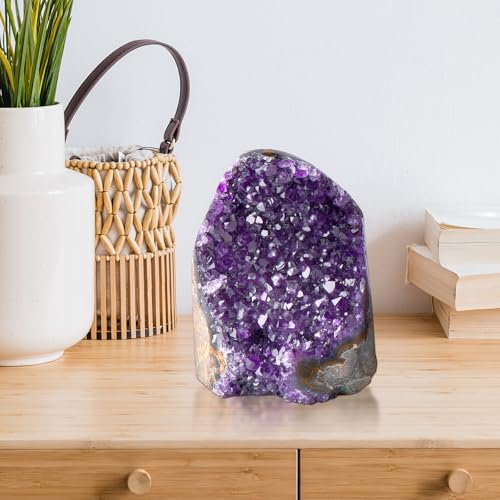 Amethyst Crystal Cluster - Raw Amethyst Stones, Gemstones, Healing Crystals Rock, Mineral Geode Amethyst Rocks Stones Energy Balancing Gemstones Gifts for Women Men 300g