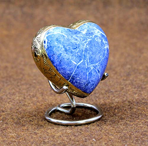 eSplanade Heart Shaped Urn Stand | Stand for Heart Keepsake Urns, Burial Urns, Memorial Keepsake Urns - Silver