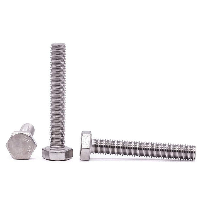 [Australia - AusPower] - 1/4-20 x 2-1/4" Hex Head Bolts Screws, 304 Stainless Steel 18-8, Fully Threaded, Hexagon Head Cap Bolts Screws, Coarse Thread UNC, 10 PCS 1/4-20 x 2-1/4" 