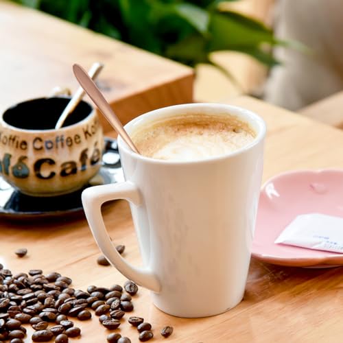 Two sets of EnerMagiX copper iced tea spoons with long handles, perfect for stirring coffee, tea, or ice drinks.