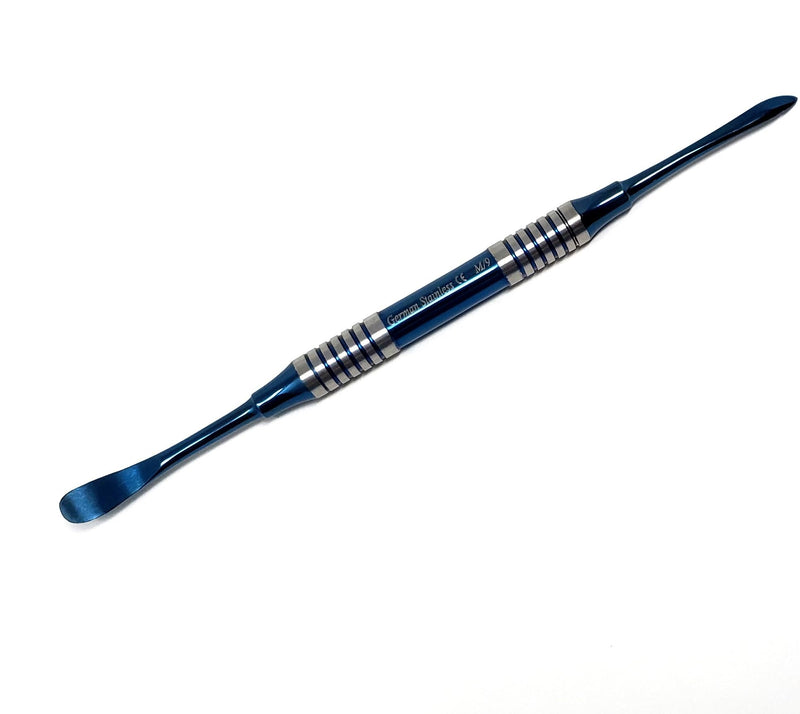 [Australia - AusPower] - Professional Dental Periosteal Elevator Molt M9, Stainless Steel with Blue Titanium Coated Tips Molt 9 