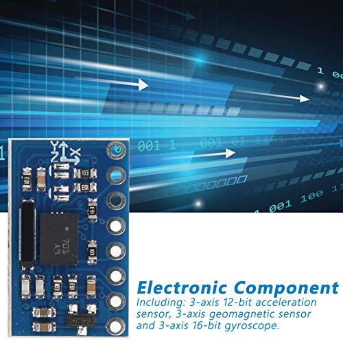 BNO055 9 Axis Sensor Module, Intelligent Orientation Tracking with I2C Serial Interface and 3V to 5V Stable Power for Robotics Plastic Board with Pin Header 1 Pack