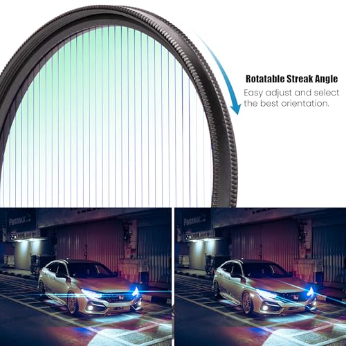 Walking Way 82mm Variable Blue Streak Filter, Rotating Cinematic Flare