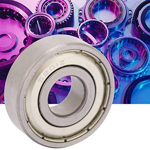 6201Z Ball Bearings, 10Pcs Bearing Steel Deep Groove Ball Bearing 32mmx12mm for Gearboxes, Instrumentation, Motors, Household Appliances