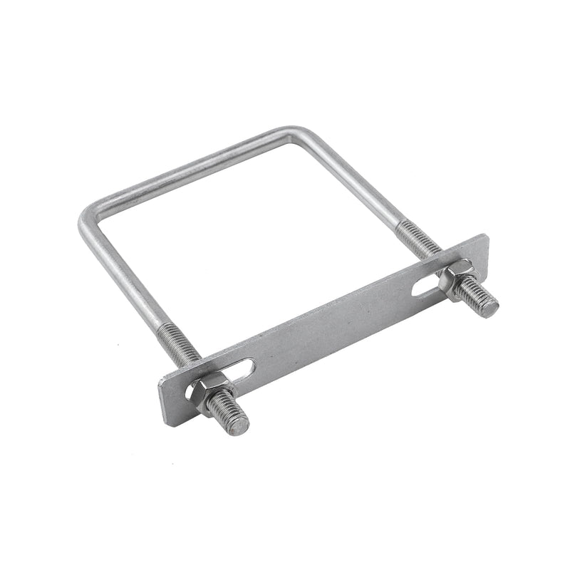 [Australia - AusPower] - 2pcs Hardware U Bolt Stainless Steel U Clamp U Bolt Brackets with Nuts and Plate 4" W x 5.5 L" 