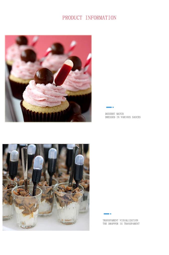 [Australia - AusPower] - 120Pcs 4ml Cupcake Pipettes, Dessert Pipettes Cupcake Strawberry Infuser Tubes Pipette Baking Shot Tubes for Liquor Strawberry Cupcake Injector Tube Shots for Alcohol Infused Tubes Mini Pipettes 120 