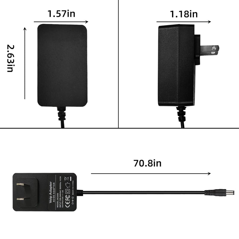 [Australia - AusPower] - dc 5v Power Supply 5vPower Supply is Compatible with The Polycom IP Phones VVX 150, 250, 350, 450, 2200-48872-001, and 1465-48871-001. 