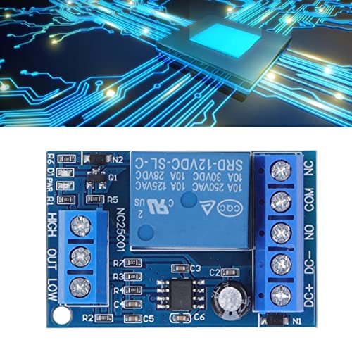 Automatic Water Level Controller Module with Liquid Level Sensor, DC 12 V, Relay Board for Pump Control, 44 x 29 x 19 mm, 10 A Load