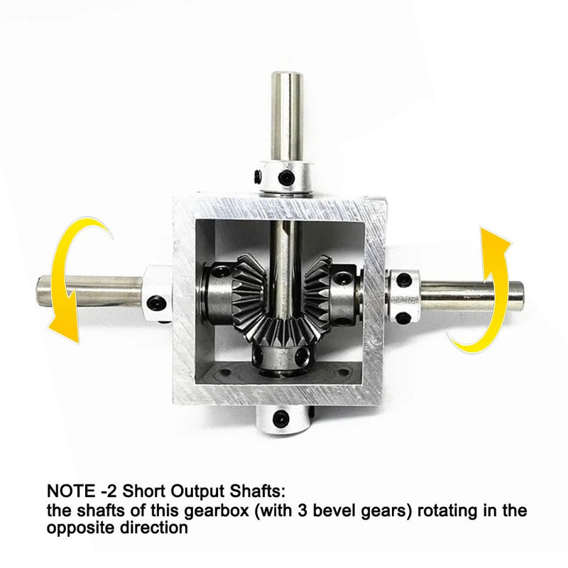 [Australia - AusPower] - 1:1 Right Angle Bevel Gearbox 1 Module 20 Teeth 90° Angle Drive Steering Gear Device Simple Mechanical DIY Module with 8mm Shaft 8 mm shaft 2 output shaft 