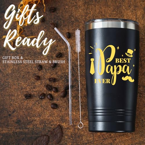 Onebttl Nana and Papa Gifts 20oz Tumbler Set, Best Papa/Nana Gifts for Christmas, Birthday, Anniversary - Stainless Steel Tumbler with Lid