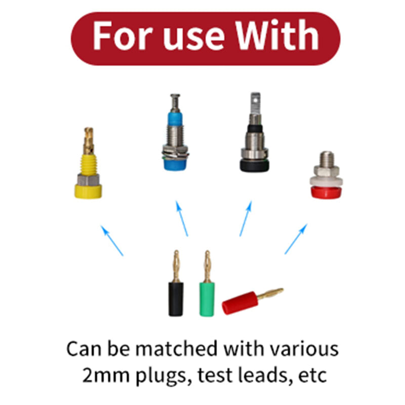 [Australia - AusPower] - Oumefar 20Pcs Speaker Banana Plugs Connector Mixed Colors Banana Plug Brass Jack Test Probes Connector Electrical Testing for Medical Equipment Speaker Amplifier 