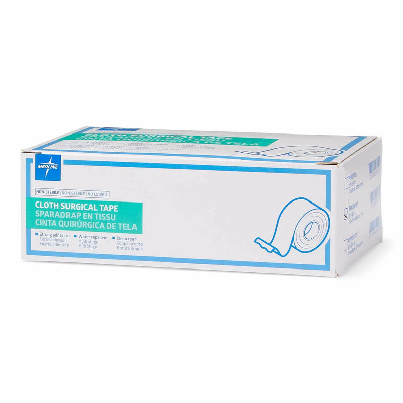 [Australia - AusPower] - Medline Essentials Silk-Like Cloth Surgical Tape, 2 Inch x 10 Yards per Roll, Box Of 6 Rolls 2" x 10 yd (Pack of 6) 