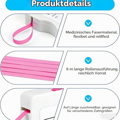Tooth Sandpaper, Portable Tooth Sandpaper for Tight Spaces, Tooth Belt, Teeth Polishing, Tooth Polishing Strips, for Interdental Grinding, 4 mm Width - 6 m/Rolls/Box, Resin Tooth Polishing Interdental