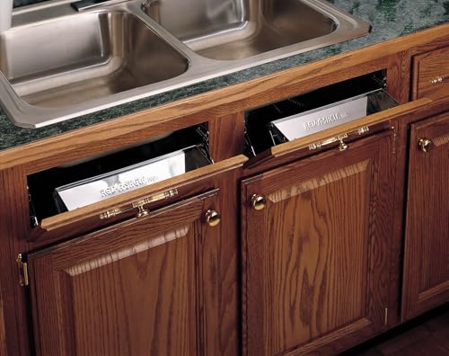 Rev-A-Shelf 16 in Stainless Steel Tip-Out Tray, Silver