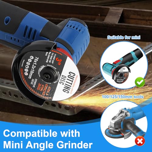 Cutting Discs, Cutting Disc, 76 mm, Sanding Discs for Angle Grinder, Cutting Disc, Cutting Disc, Flex Discs for Cutting Metal, Wood, Stone, Plastic, Ceramic, for 10 mm Bore
