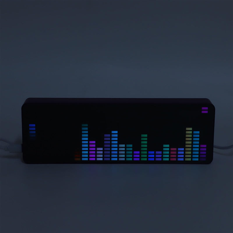 [Australia - AusPower] - Acouto Music Spectrum Display Analyzer 384 LED 624 Segment Ythm Light Ce Sensor Pickup with Clock - 20 Mic 7 Color LED Sound Meter for Music Lovers 