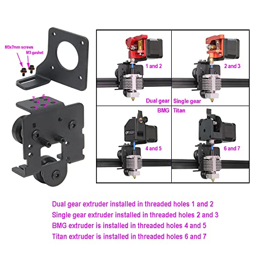 Upgrade Direct Extruder Easy Print Flexible Filament for Ender 3 Neo/Ender 3 Max Neo 3D Printer (Plate+Dual Gear+Motor) Plate+Dual Gear +Motor