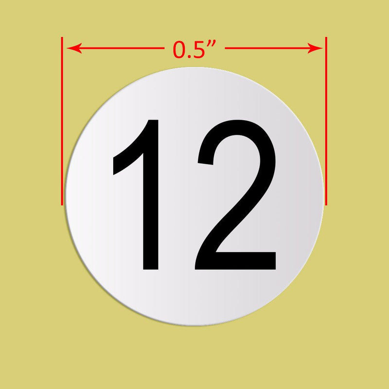 dealzEpic - Number Stickers - Number 12 Round Self Adhesive Stickers | Inventory/Storage Organizing Stickers - Set of 15 Sheets 12). Number 12 (15 Sheets) - NewNest Australia