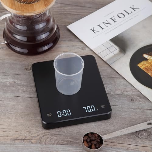 New Horrizon Rechargeable Digital Food Scales, scales kitchen, digital scale, precision scale, 0.1g x 3000g Food Scale LCD display, Coffee Scales