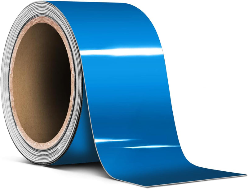 VViViD Ultra Gloss Smurf Blue Air-Release Adhesive Vinyl Pinstripe Tape Roll (2 Inch x 20ft) 2” x 20ft