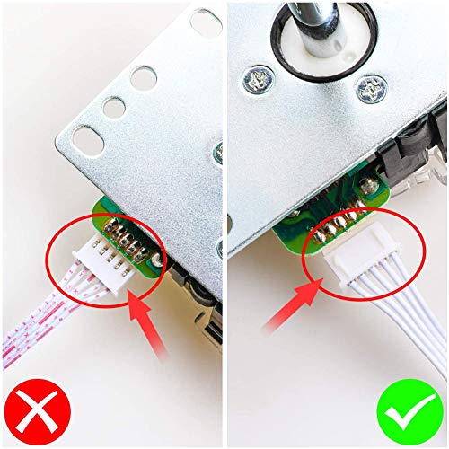 EG STARTS USB encoder for PC game controllers, arcade joysticks, Sanwa DIY kits, parts for Mame games (5-pin + 2.8 mm cable), 5-pin joystick + Sanwa style push button
