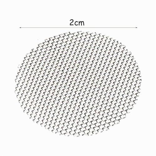 Pack of 200 Stainless Steel Screens, Pipe Filtering Smoking Pipe Strainer Filter 20 mm, Insert Screens Pipe Screens Steel Sieves Smoke Filter for Pipe, Bong, Vaporiser 200*20mm